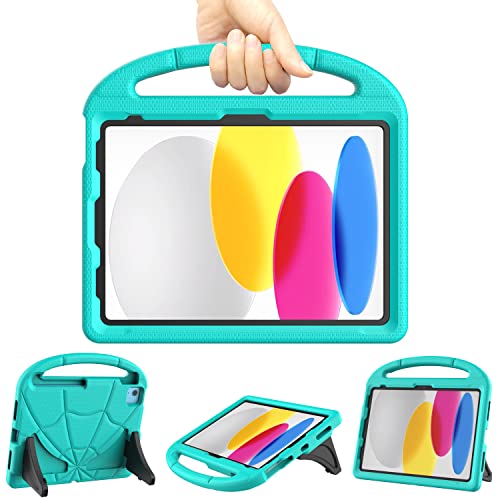 Mansiruyi Kinder-Schutzhülle für iPad (A16) 11. Generation, 27,9 cm (11 Zoll), 2025/iPad 10. Generation, 27,7 cm (11 Zoll), 27,7 cm (11 Zoll), 27,9 cm (11 Zoll), Türkis von Mansiruyi