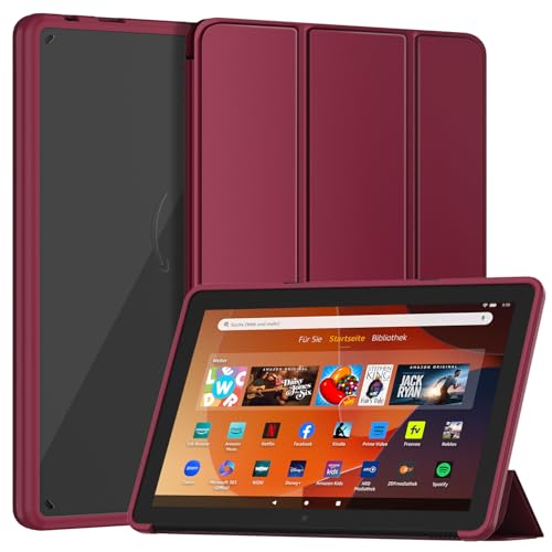 Mansiruyi Dreifache Tablet-Hülle für 10,1 Zoll Tablets (nur 13. Generation, 2023), nicht passend für iPad TCL 10,1 Zoll Tablets, schlanke, leichte, intelligente Standhülle mit automatischer Sleep von Mansiruyi