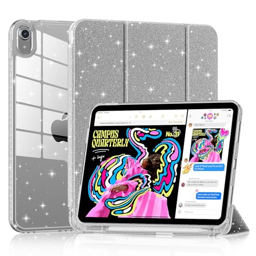 Mansiruyi Schutzhülle für iPad (A16) 11. Generation 27,9 cm (11 Zoll) 2025/iPad 10. Generation 2022, iPad 11. / 10. Generation, ultradünn, dreifach faltbar, Hybrid-Hülle mit Stifthalter, automatischer von Mansiruyi
