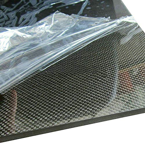 Kohlefaser-Platte, 3 mm x 300 mm x 500 mm, für RC-Drohnen, Hubschrauber, Quadcopter, Multikopter usw. (Leinwandgewebe, hell) von Manstel