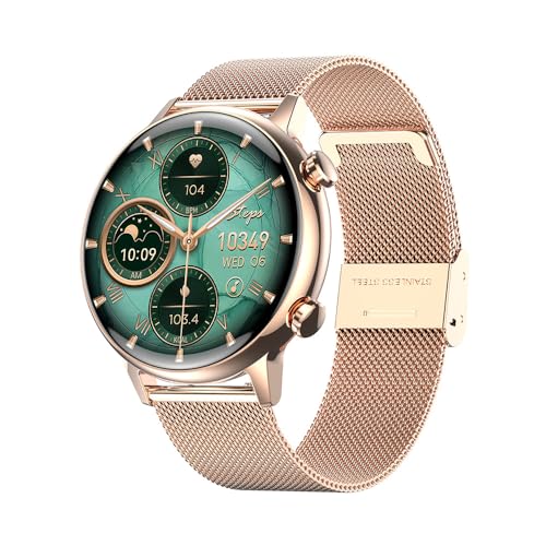 Manta Smartwatch Damen - Amoled Display - IP67 wasserdicht - Touchscreen - Schlafüberwachung - Musiksteuerung - 22 Trainingsmodi - Fitness-Tracker kompatibel mit Android/IOS - Alexa Mini Gold Manta Smartwatch Damen - Amoled Display - IP67 wasserdicht - Touchscreen - Schlafüberwachung - Musiksteuerung - 22 Trainingsmodi - Fitness-Tracker kompatibel mit Android/IOS - Alexa Mini Gold von Manta