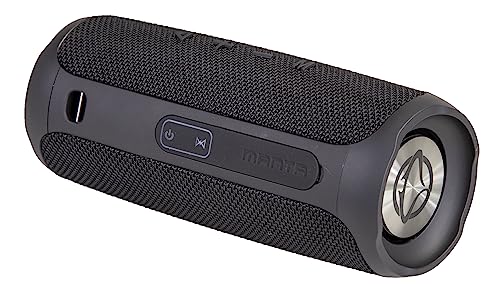 Manta Tragbarer Musikbox Bluetooth Lautsprecher USB 2x5W – IPX4 Wasserdichter - Boombox FM/USB/Micro SD-Karte/AUX-in - Speaker Bluetooth - Super Bass - Schwarz - SPK130GO-BK von Manta