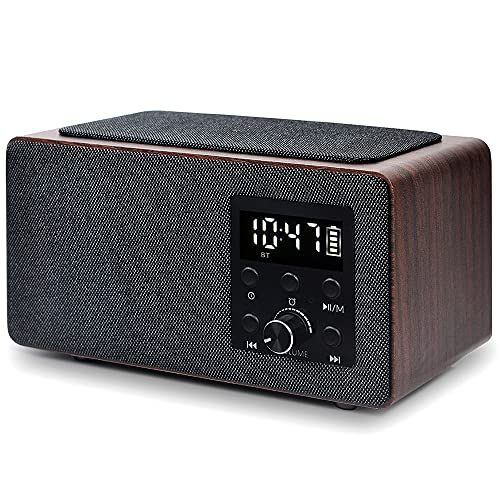 Manta Vintage Uhrenradio Digitaler Radiowecker mit Bluetooth Radiowecker mit Ladefunktion Wecker FM-Radio Anrufannahme Display für das Bett Sleep Timer - RDI910WC Manta Vintage Uhrenradio Digitaler Radiowecker mit Bluetooth Radiowecker mit Ladefunktion Wecker FM-Radio Anrufannahme Display für das Bett Sleep Timer - RDI910WC von Manta