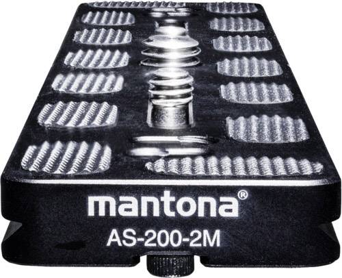 Mantona AS-200-2M Schnellwechselplatte Schnellwechselplatte Außengewinde=1/4 , 3/8 von Mantona