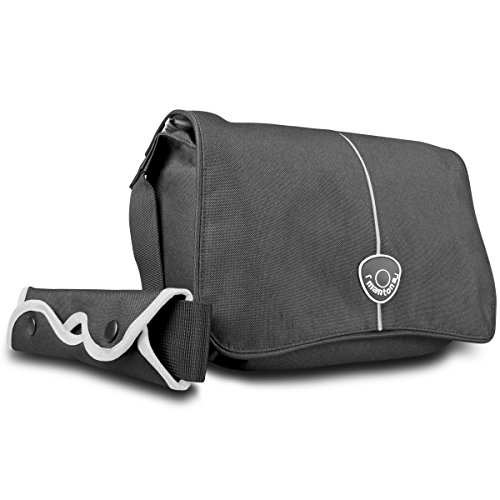 Mantona Cool Bag SLR-Kameratasche (Messenger Bag, Universaltasche) schwarz/weiß von Mantona