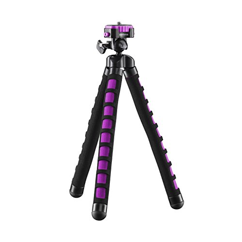 Mantona Kaleido Flex Photo/Tabletop Travel Tripod with Ball Head with Quick Release Plate – Glamorous Pink von Mantona