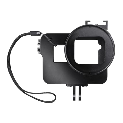 Mantona 21450 Magic Alu Cage - Alu Gehäuse für GoPro Hero 7 6 5 Black Silver White inkl.inkl. UV-Filter mit Schraubgewinde, Sicherungsleine, Aufbewahrungsbeutel, Aluminium Gehäuse CNC, eloxiert für Outdoor von Mantona