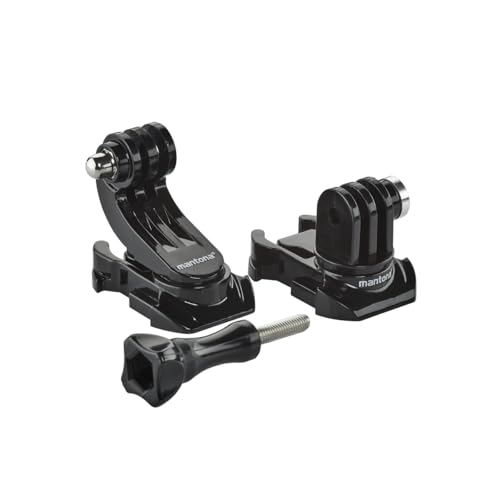 Mantona Schnellspann Schnallen Set 360 Grad, passend für GoPro Hero 11 10 9 8 7 6 5 4 3+ von Mantona