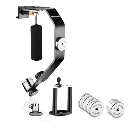 Mantona Schwebestativ inkl. Gegengewichten, 1/4 Zoll, geeignet für Action Cams GoPro Hero 11 10 9 8 7 6 5 und Camcorder von Mantona