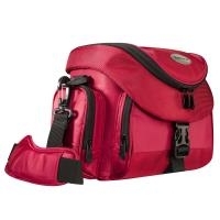 mantona Premium - Schultertasche für Kamera und Objektive - Polyestermischgewebe - Rot/Schwarz von Mantona