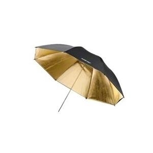 mantona Walimex Reflex Umbrella - Reflektierender Schirm - schwarz / gold - Ø109 cm (17663) von Mantona