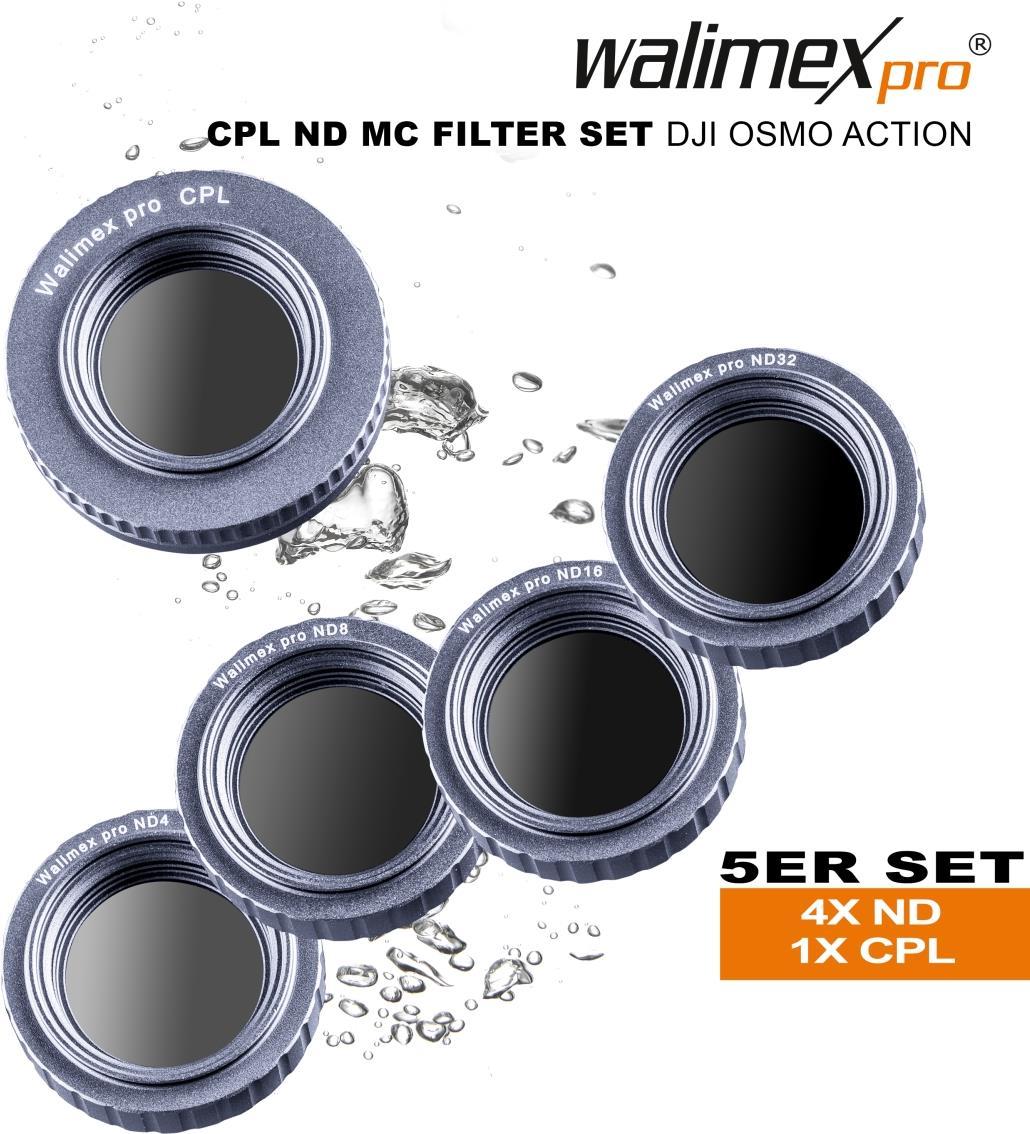 walimex pro Filter Set CPL/ND/MC für DJI OSMO Action (22840) von Mantona