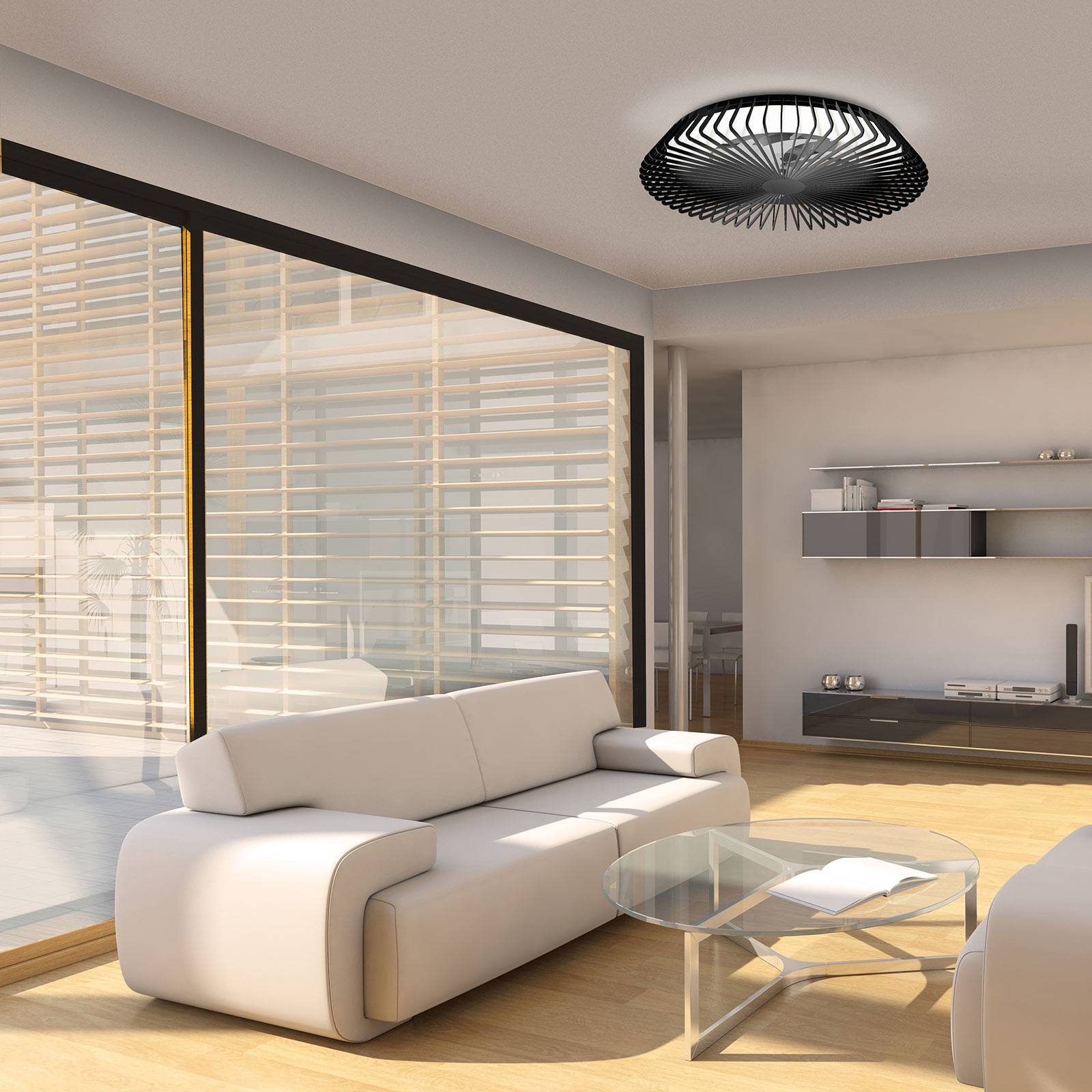Deckenventilator Himalaya LED App, Remote, schwarz Deckenventilator Himalaya LED App, Remote, schwarz von Mantra Iluminación