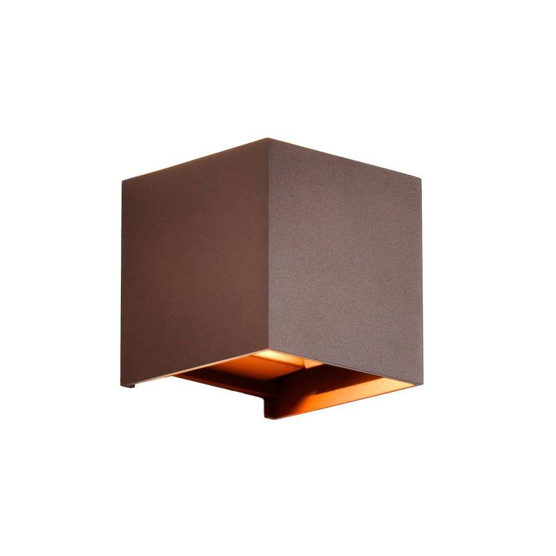 LED-Außenwandleuchte Davos, corten, eckig, dimmbar Aluminium von Mantra Iluminación