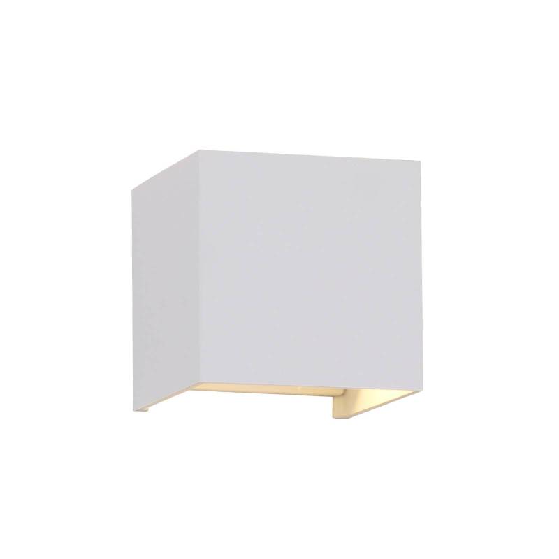 LED-Außenwandleuchte Davos, weiß, eckig, dimmbar, Aluminium von Mantra Iluminación
