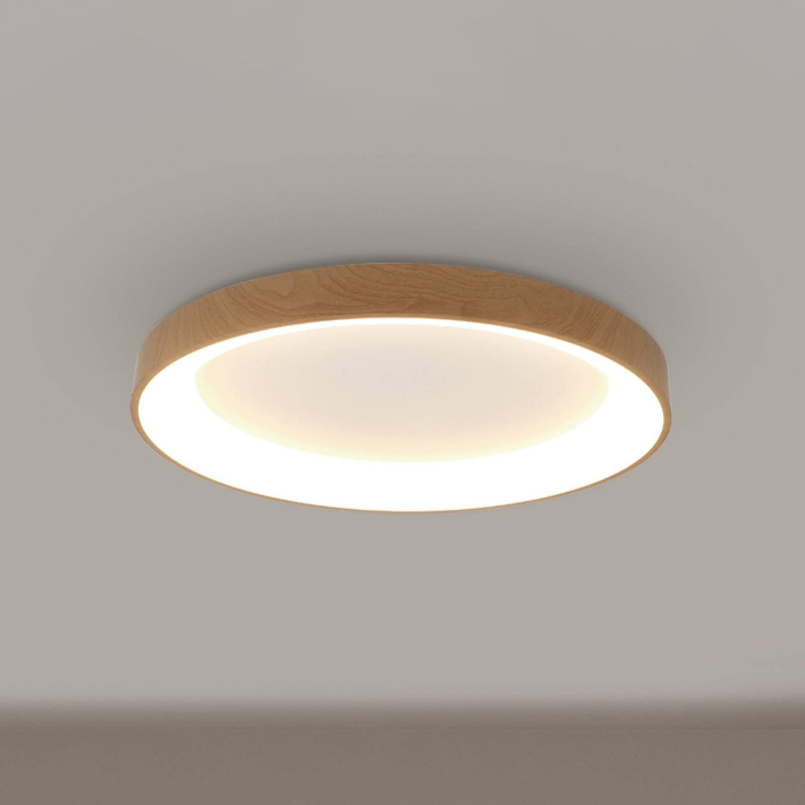 LED-Deckenlampe Niseko II CCT Fernbedienung Ø50cm holzfarben LED-Deckenlampe Niseko II CCT Fernbedienung Ø50cm holzfarben von Mantra Iluminación