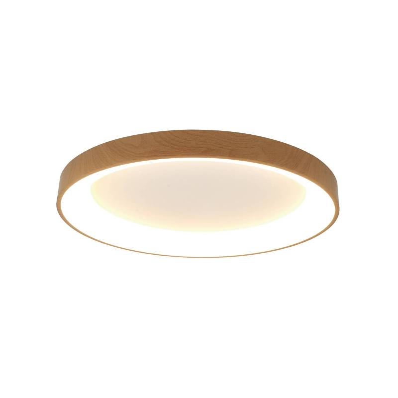 LED-Deckenlampe Niseko II CCT Fernbedienung Ø65cm holzfarben von Mantra Iluminación