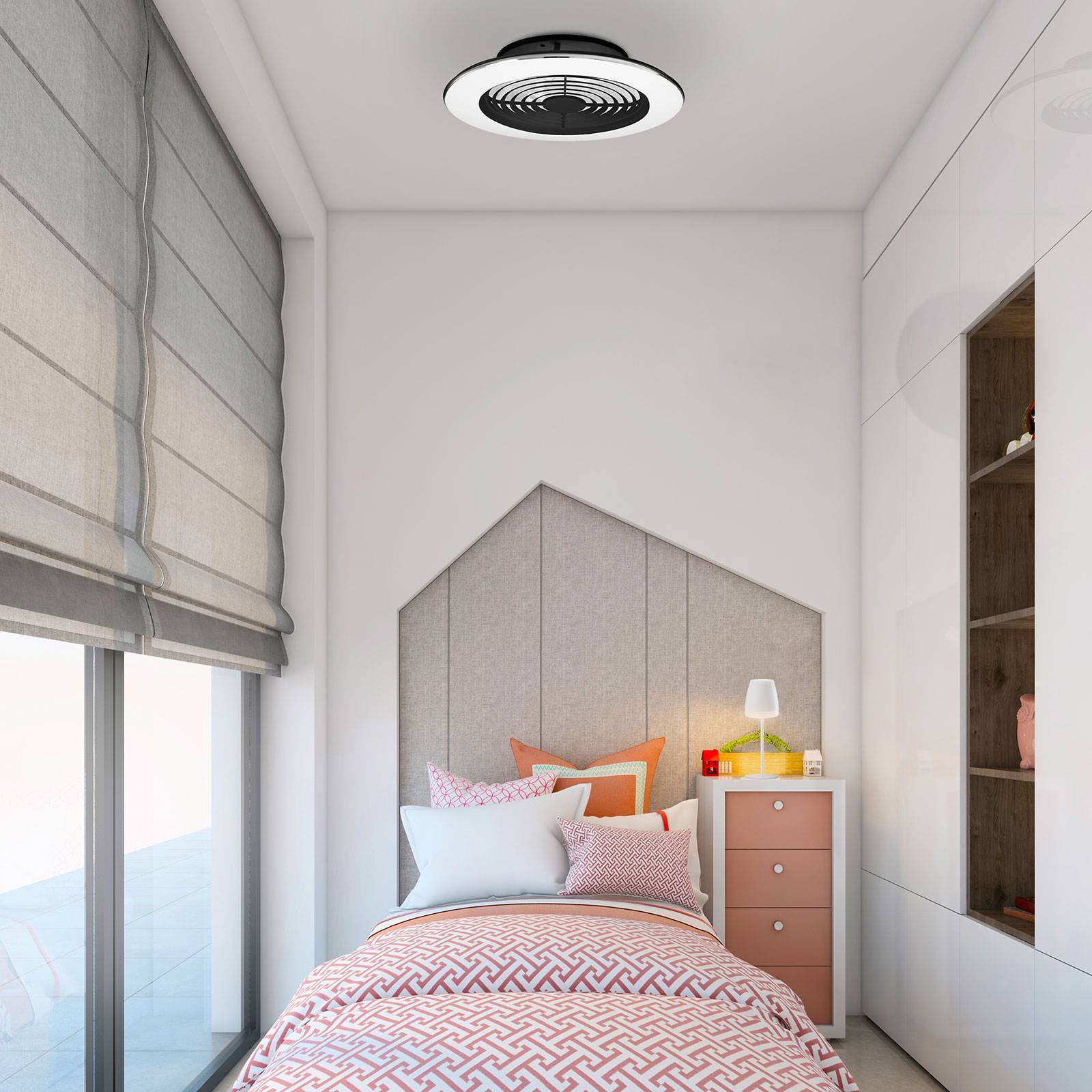 LED-Deckenventilator Alisio mini, schwarz von Mantra Iluminación