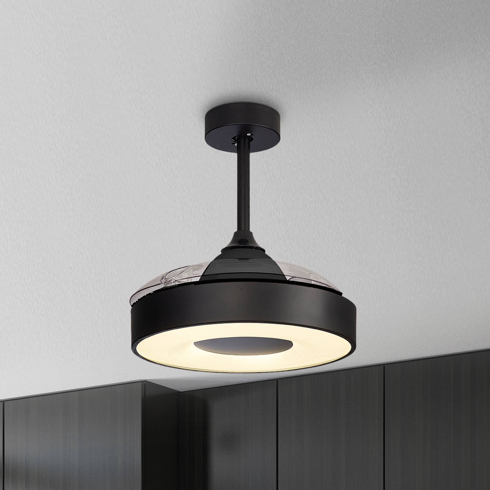 LED-Deckenventilator Coin Mini schwarz DC leise Ø 91 cm CCT LED-Deckenventilator Coin Mini schwarz DC leise Ø 91 cm CCT von Mantra Iluminación
