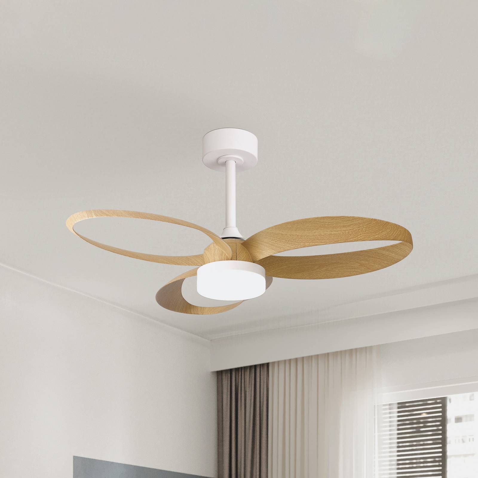 LED-Deckenventilator Infinity Holzdekor DC leise Ø 93 cm CCT LED-Deckenventilator Infinity Holzdekor DC leise Ø 93 cm CCT von Mantra Iluminación