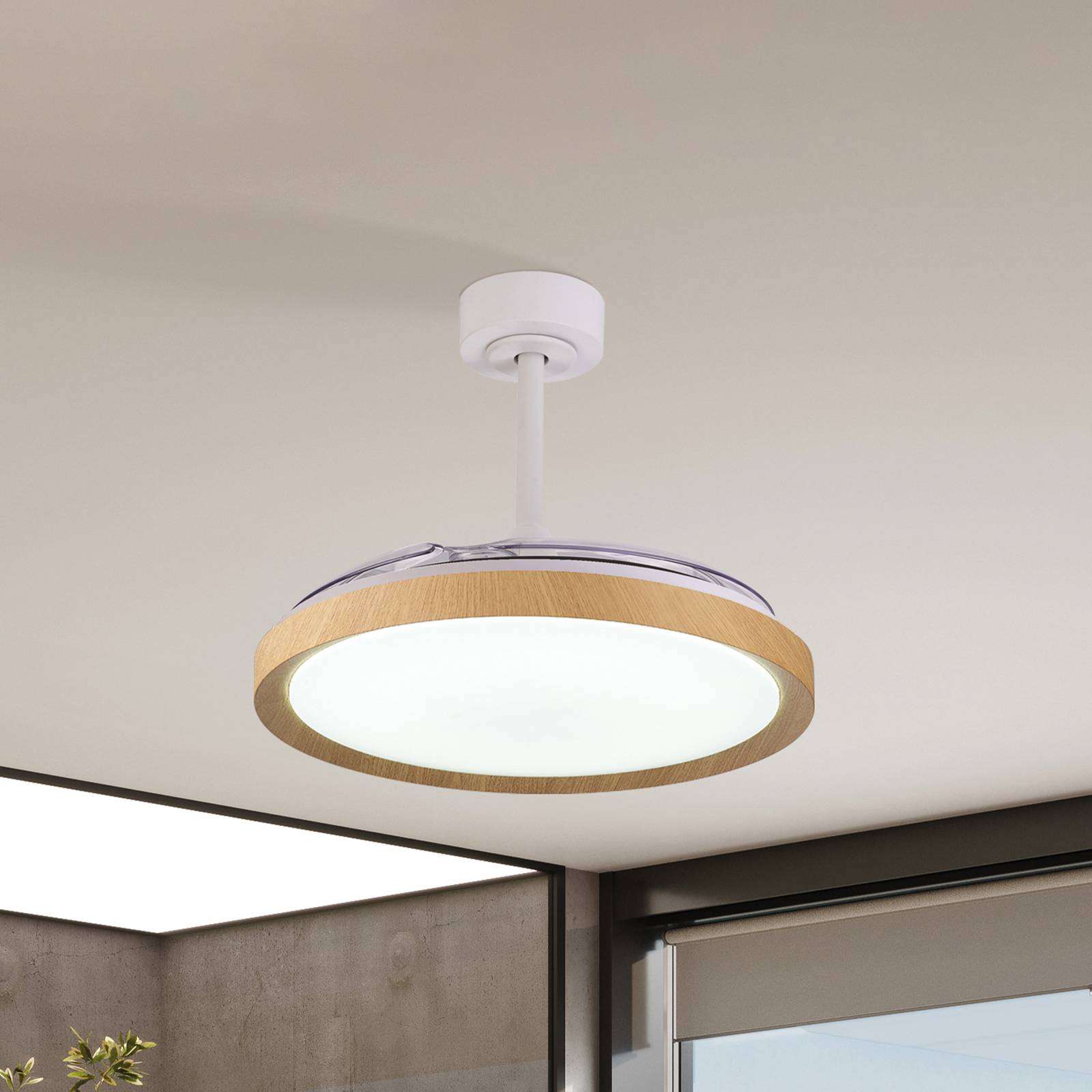 LED-Deckenventilator Mistral Holzdekor DC leise Ø 106 cm CCT LED-Deckenventilator Mistral Holzdekor DC leise Ø 106 cm CCT von Mantra Iluminación