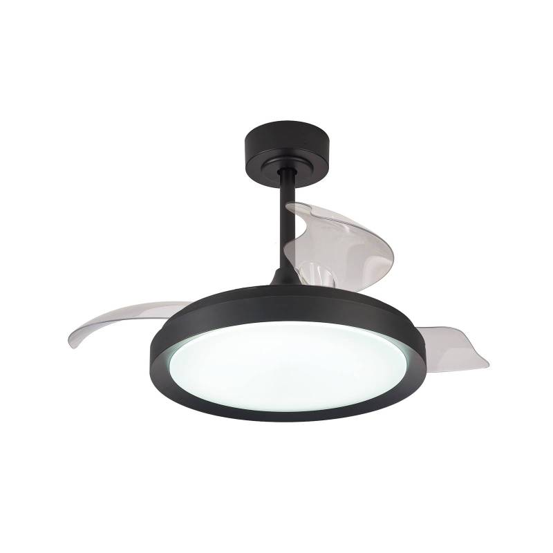 LED-Deckenventilator Mistral Mini schwarz DC leise Ø91cm CCT von Mantra Iluminación