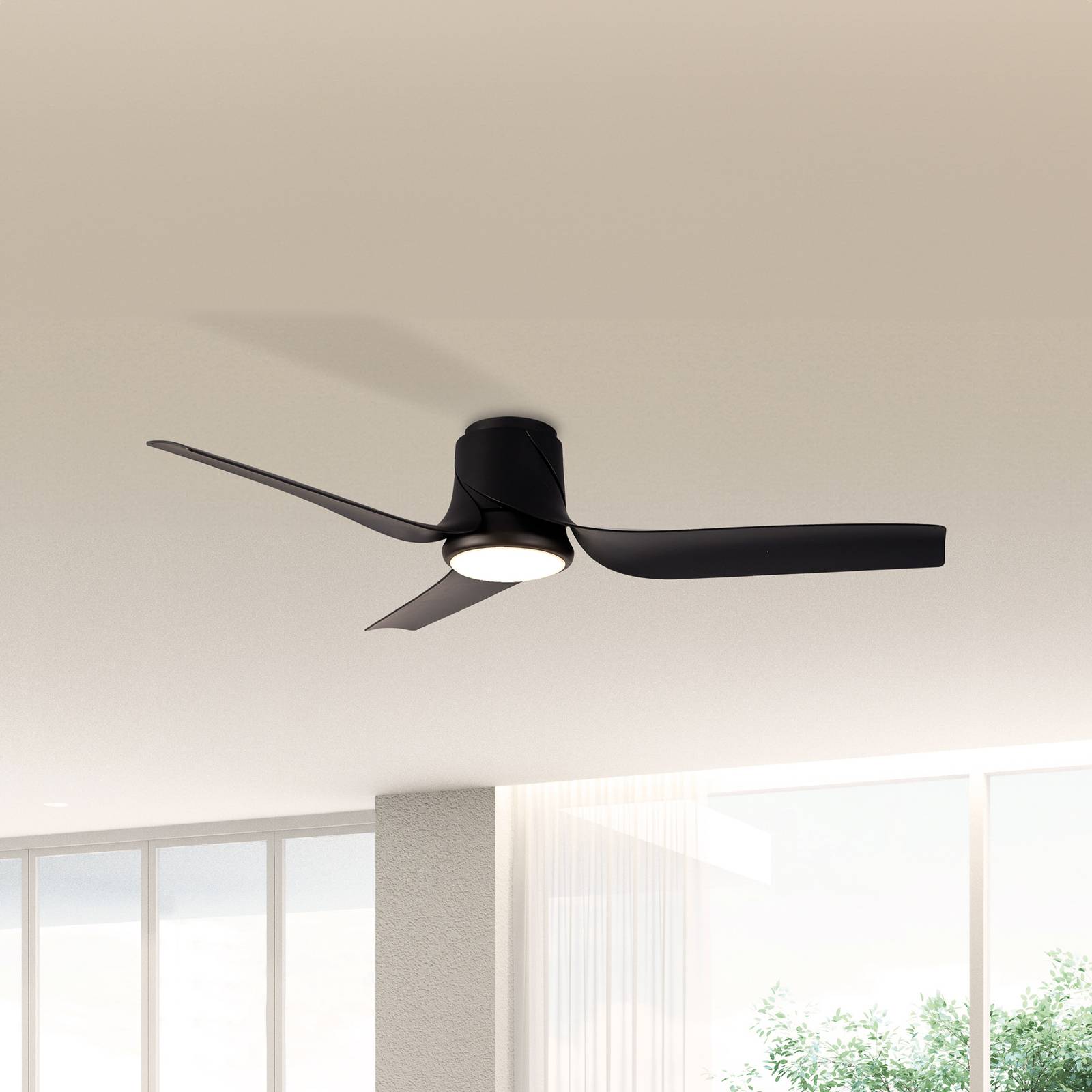 LED-Deckenventilator Ushuaia schwarz DC leise Ø 134 cm CCT LED-Deckenventilator Ushuaia schwarz DC leise Ø 134 cm CCT von Mantra Iluminación