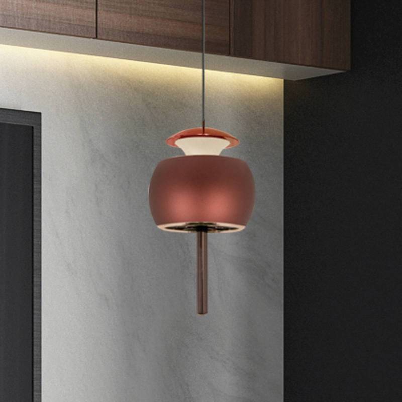 LED-Hängelampe Roller, kaffee, höhenverstellbar, Zugstange von Mantra Iluminación