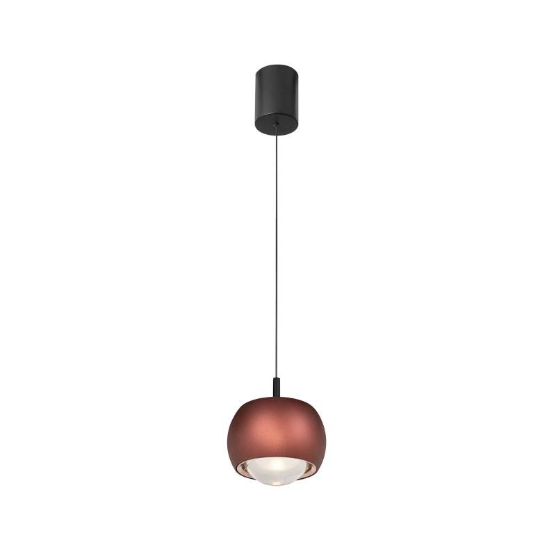 LED-Hängeleuchte Roller, kaffee, höhenverstellbar, Glaslinse von Mantra Iluminación