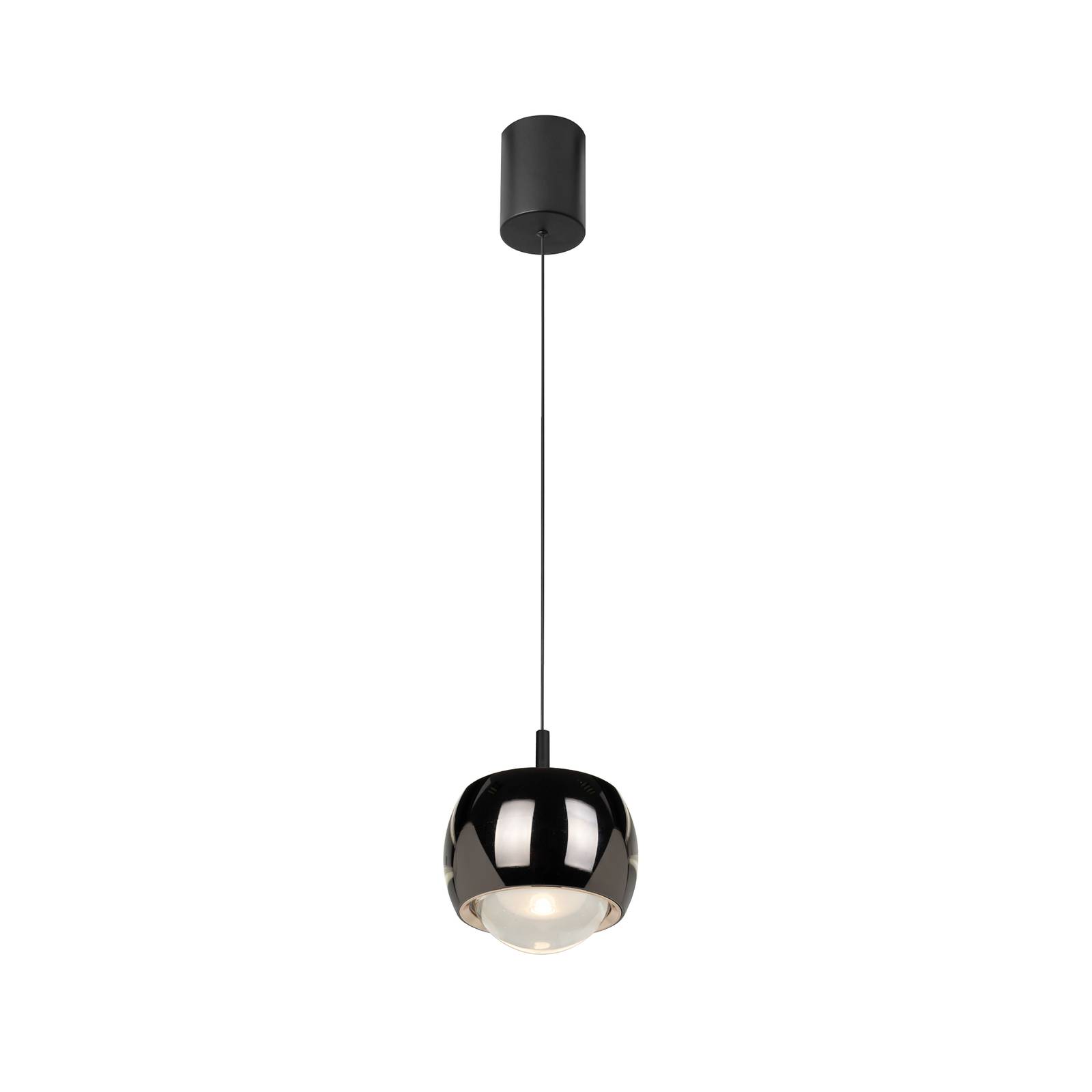 LED-Hängeleuchte Roller, schwarz-chrom verstellbar Glaslinse LED-Hängeleuchte Roller, schwarz-chrom verstellbar Glaslinse von Mantra Iluminación