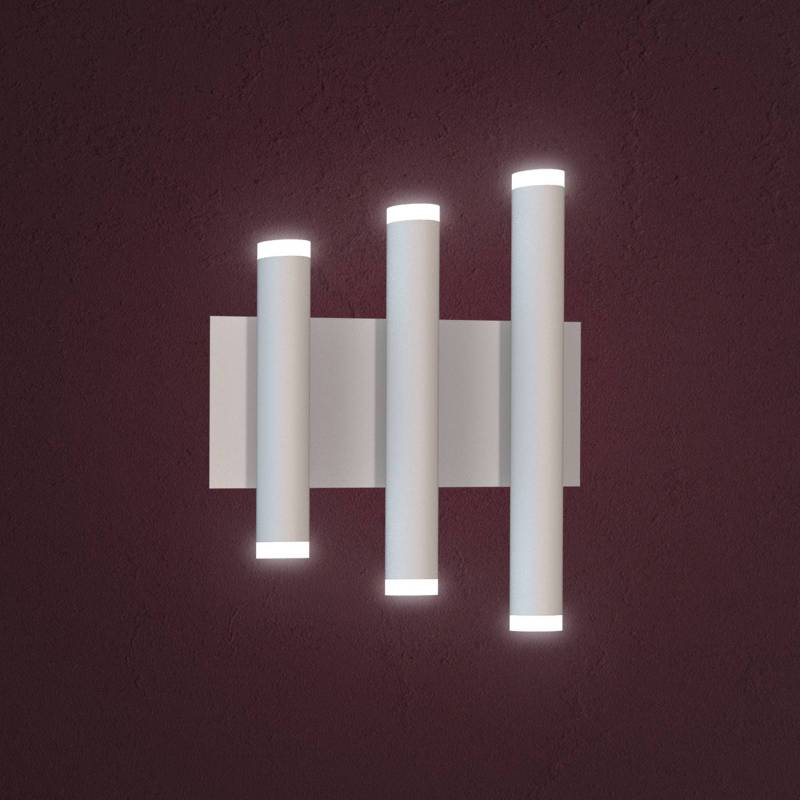 LED-Wandleuchte Cala, weiß, Aluminium, 6 Lichtaustritte von Mantra Iluminación