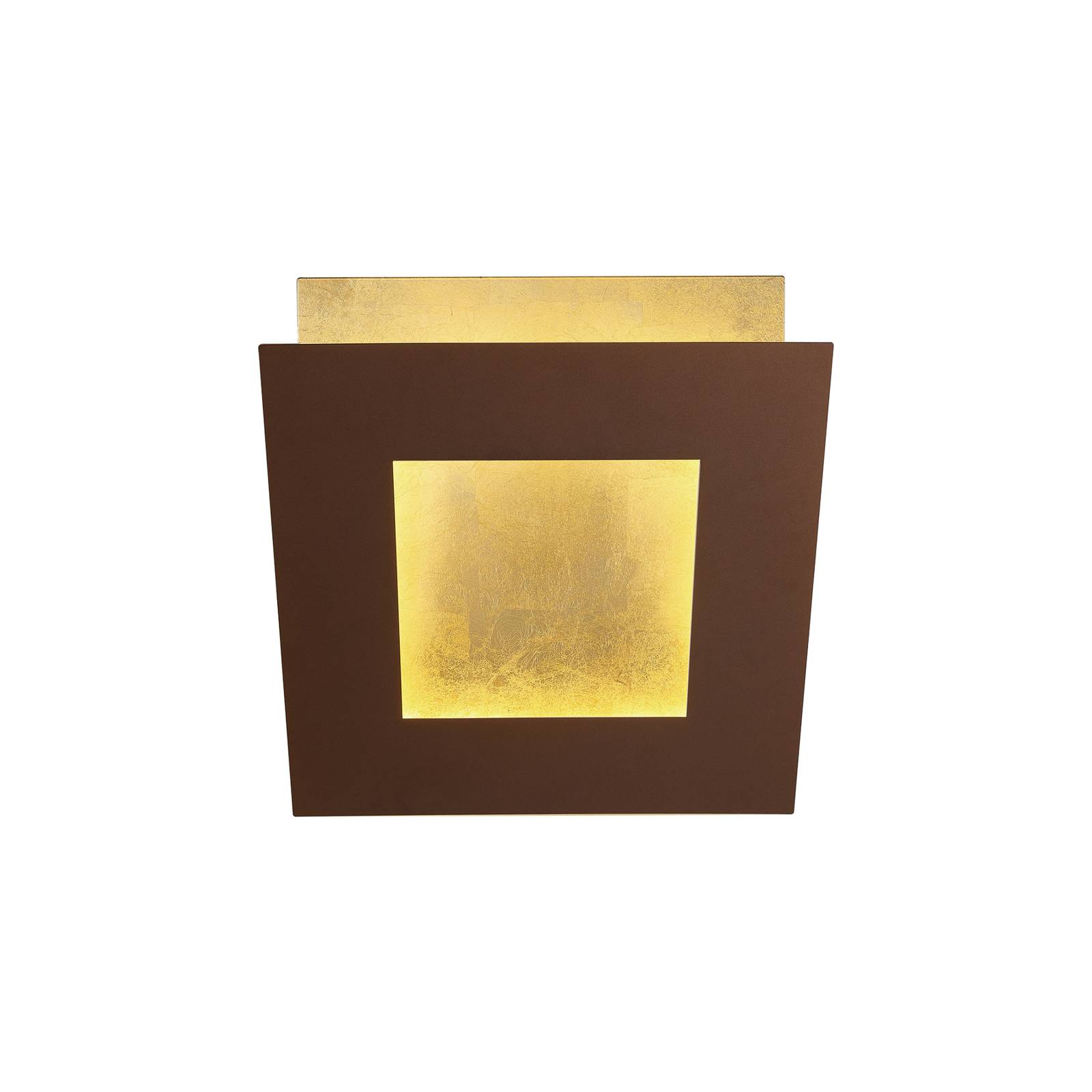 LED-Wandleuchte Dalia, corten/gold, 18 x 18 cm, Aluminium LED-Wandleuchte Dalia, corten/gold, 18 x 18 cm, Aluminium von Mantra Iluminación