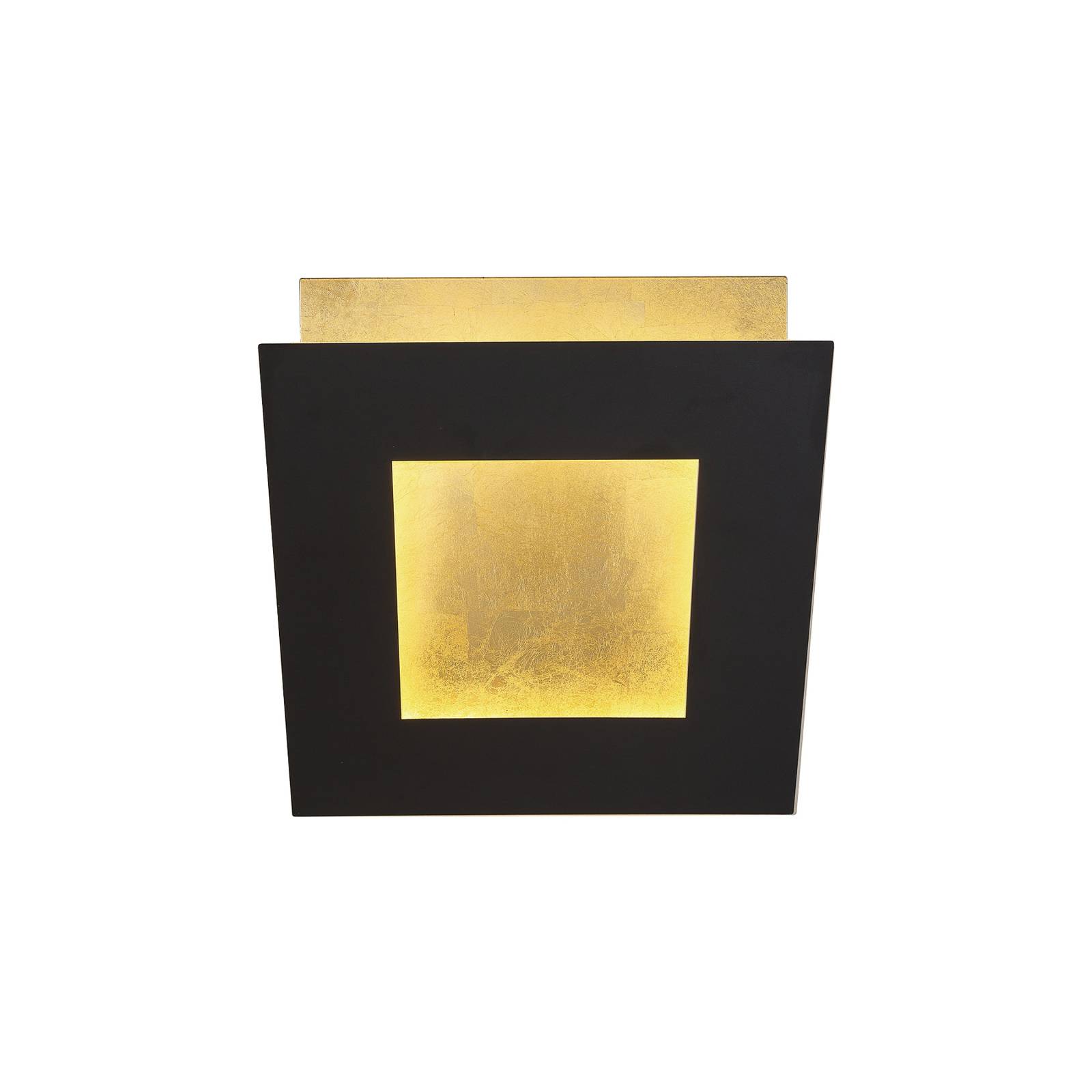 LED-Wandleuchte Dalia, schwarz/gold, 18 x 18 cm, Aluminium LED-Wandleuchte Dalia, schwarz/gold, 18 x 18 cm, Aluminium von Mantra Iluminación