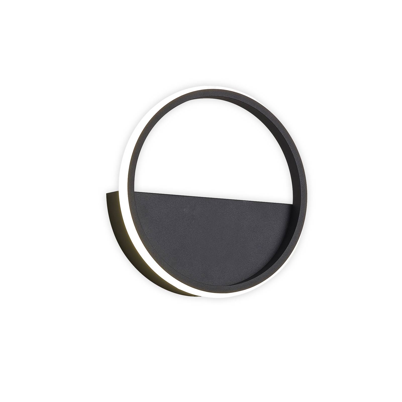 LED-Wandleuchte Kitesurf, Aluminium, Ø 20 cm, schwarz LED-Wandleuchte Kitesurf, Aluminium, Ø 20 cm, schwarz von Mantra Iluminación