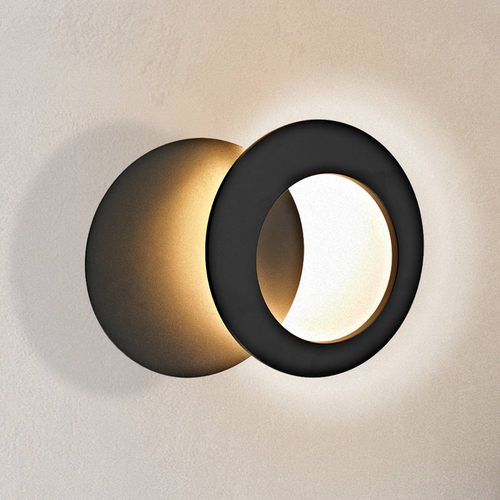 LED-Wandleuchte Toronto, schwarz, Ø 22 cm, Alu, verstellbar LED-Wandleuchte Toronto, schwarz, Ø 22 cm, Alu, verstellbar von Mantra Iluminación