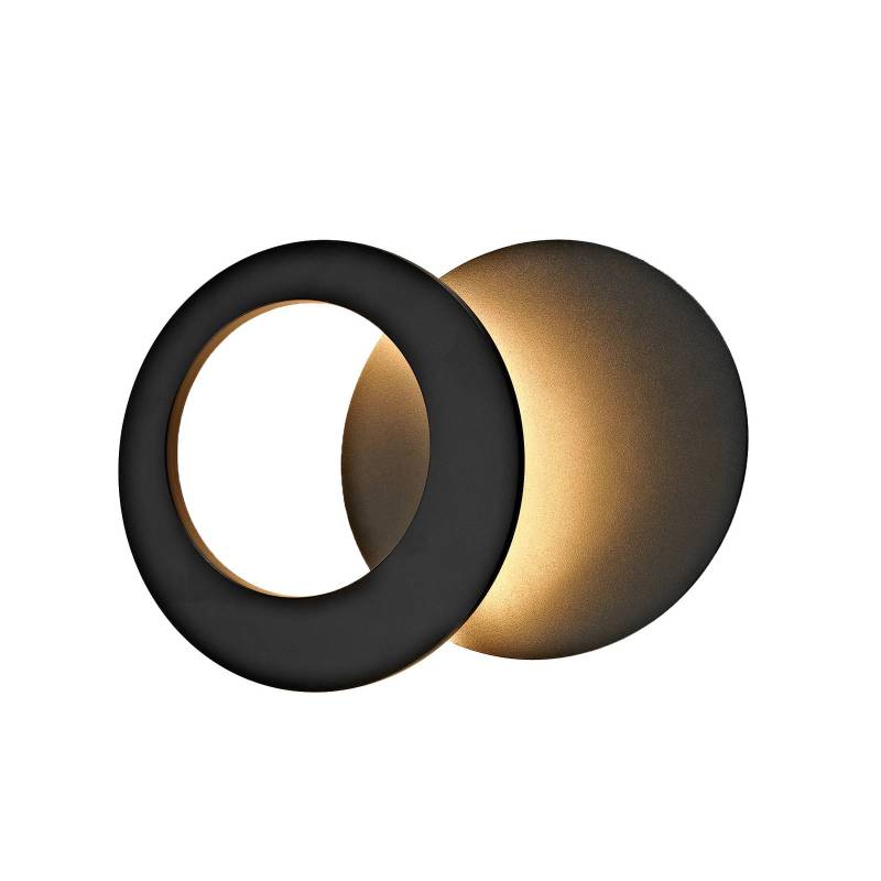 LED-Wandleuchte Toronto, schwarz, Ø 26 cm,  Alu, verstellbar von Mantra Iluminación