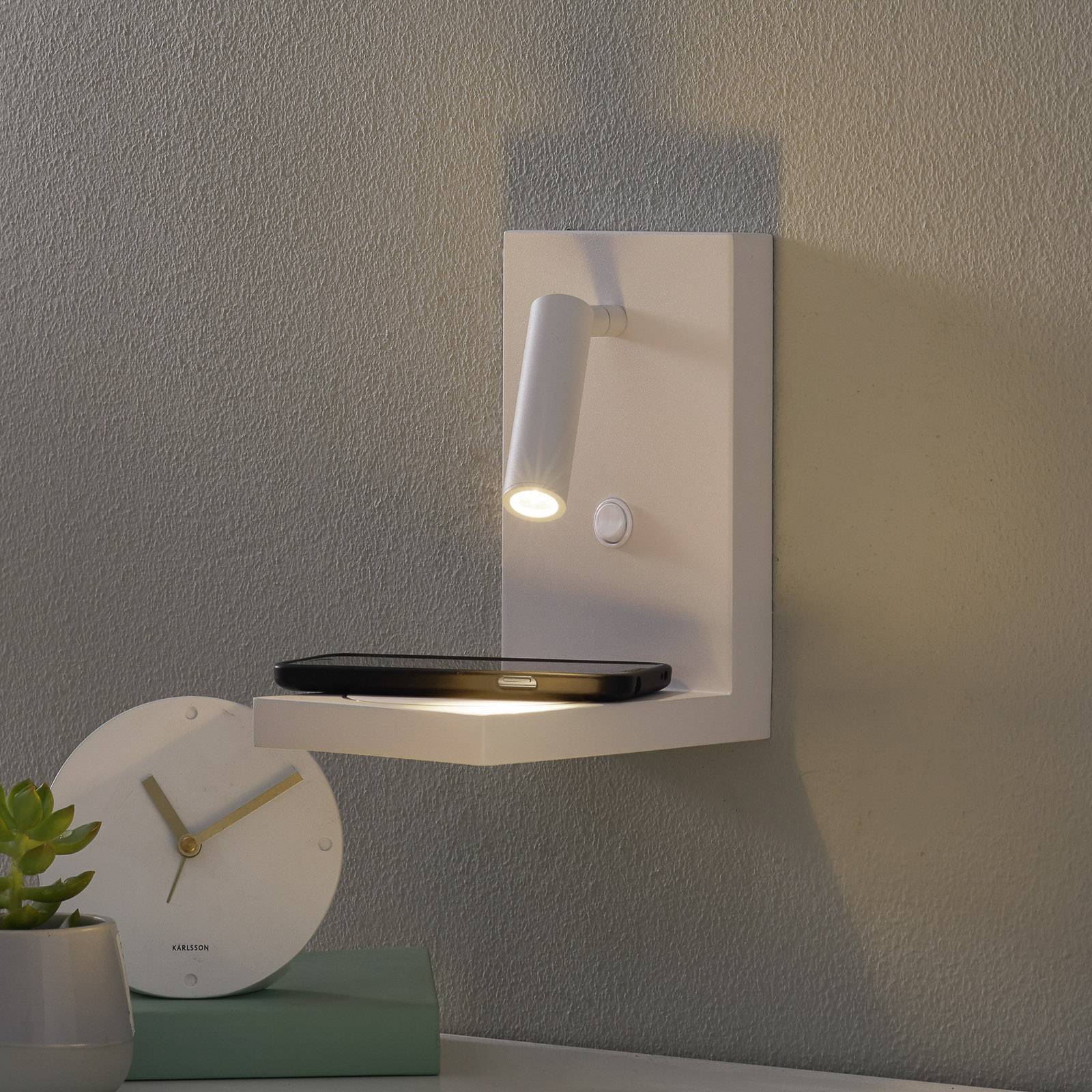 LED-Wandleuchte Zanzibar mit Leselicht, weiß LED-Wandleuchte Zanzibar mit Leselicht, weiß von Mantra Iluminación