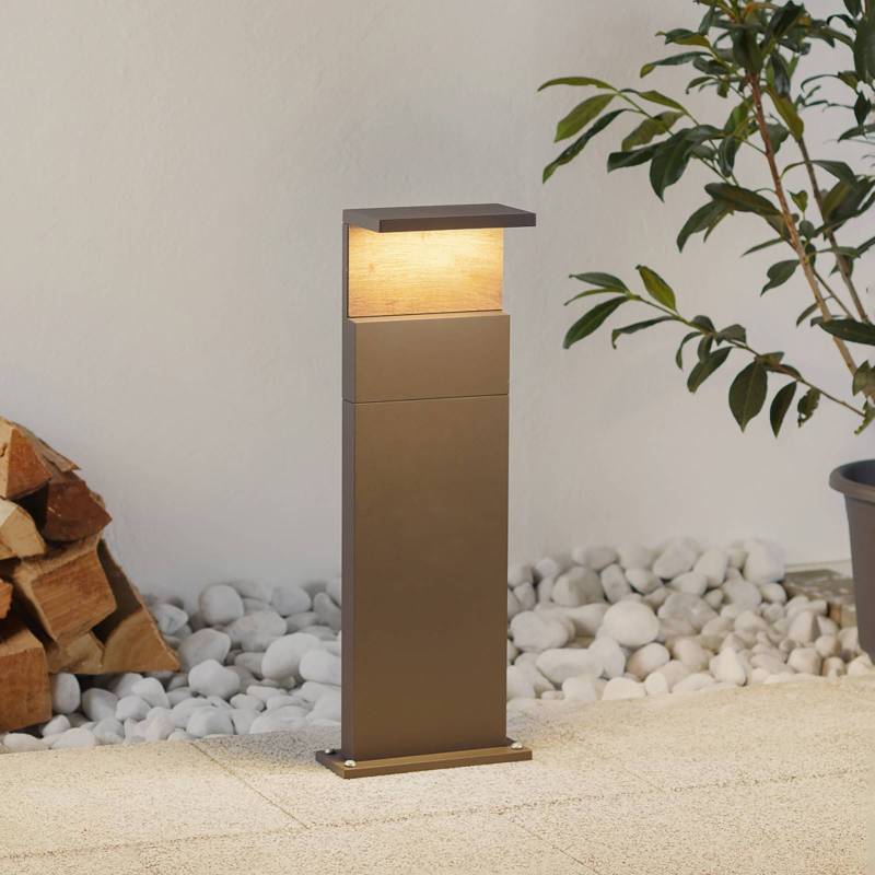 LED-Wegeleuchte Ruka mit Holz-Element, 60 cm von Mantra Iluminación