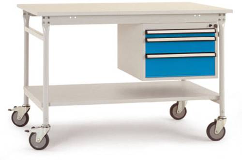 Manuflex BB5377.3003 Komplett-Beistelltisch BASIS mobil mit Kunststoff-Platte + Gehäuse-Unterbau, B Manuflex BB5377.3003 Komplett-Beistelltisch BASIS mobil mit Kunststoff-Platte + Gehäuse-Unterbau, B von Manuflex