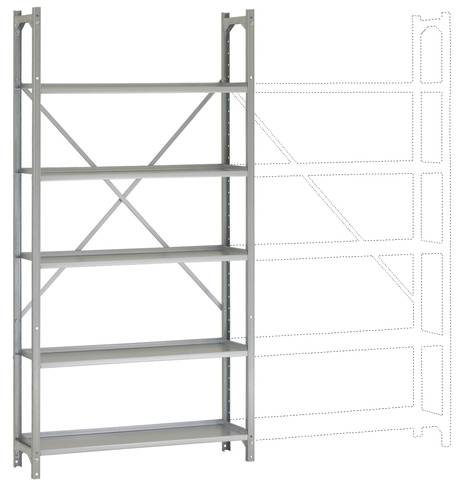 Manuflex RA2051 Regalrahmen (B x H x T) 900 x 1900 x 300mm Verzinkt von Manuflex