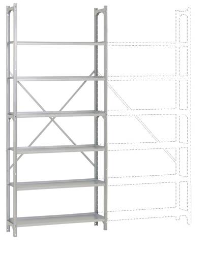 Manuflex RA2061 Lagerregal-Grundmodul (B x H x T) 960 x 2250 x 300mm Verzinkt von Manuflex