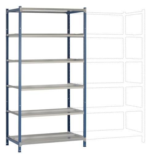 Manuflex RA2591.5007 Lagerregal-Grundmodul (B x H x T) 900 x 1900 x 600mm Brillant-Blau, Verzinkt von Manuflex