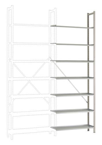 Manuflex RA3272.7035 Lagerregal-Anbaumodul (B x H x T) 900 x 2600 x 300mm Lichtgrau (RAL 7035) von Manuflex