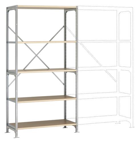 Manuflex RM2105 Fachbodenregal-Grundmodul 100kg (B x H x T) 1030 x 2000 x 500mm Stahl verzinkt Verzi von Manuflex