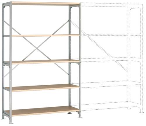 Manuflex RM2120 Fachbodenregal-Grundmodul (B x H x T) 1250 x 2000 x 800mm Holzboden von Manuflex