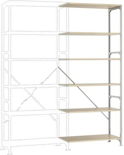 Manuflex RM2186 Fachbodenregal-Anbaumodul (B x H x T) 1000 x 2500 x 600mm Holzboden von Manuflex