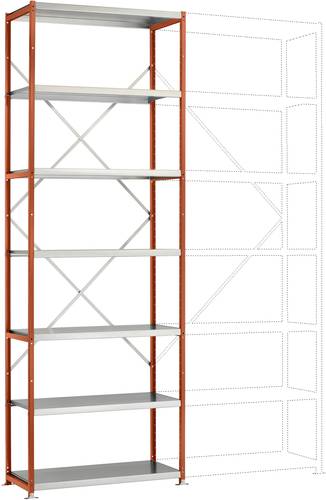 Manuflex RP1617.2001 Fachbodenregal-Grundmodul (B x H x T) 1030 x 3000 x 300mm Stahlboden von Manuflex