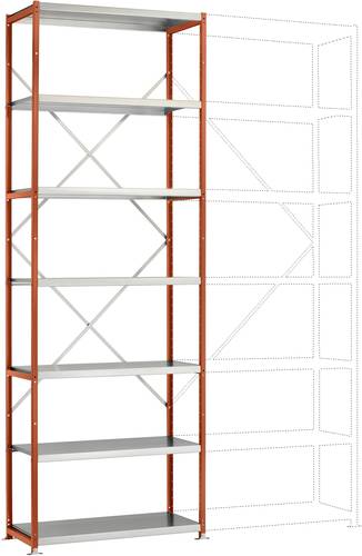 Manuflex RP1617.2001 Fachbodenregal-Grundmodul (B x H x T) 1030 x 3000 x 300mm Stahlboden von Manuflex