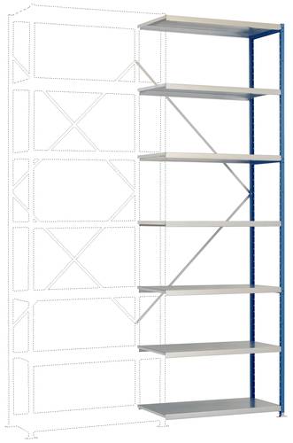 Manuflex RP1722.6011 Fachbodenregal-Anbaumodul 200kg (B x H x T) 970 x 3000 x 400mm Stahl pulverbesc von Manuflex