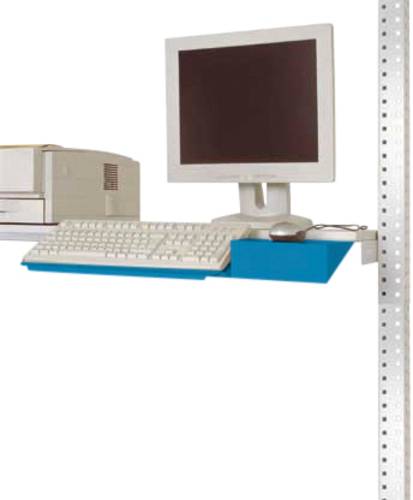 Manuflex ZB3550.5012 Tastaturträger für PACKPOOL mit Mausfläche in Lichtblau RAL 5012 von Manuflex